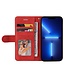 SoFetch Rood Modern Bookcase Hoesje voor de iPhone 14 Pro Max