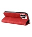 SoFetch Rood Modern Bookcase Hoesje voor de iPhone 14 Pro Max