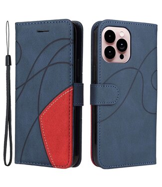 SoFetch Blauw Modern Bookcase Hoesje iPhone 14 Pro Max