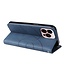 SoFetch Blauw Modern Bookcase Hoesje voor de iPhone 14 Pro Max