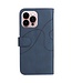 SoFetch Blauw Modern Bookcase Hoesje voor de iPhone 14 Pro Max