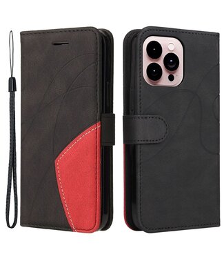 SoFetch Zwart Modern Bookcase Hoesje iPhone 14 Pro Max
