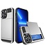 SoFetch Zilver Pasjeshouder Modern Hybride Hoesje voor de iPhone 14 Pro Max