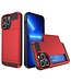 SoFetch Rood Pasjeshouder Modern Hybride Hoesje voor de iPhone 14 Pro Max