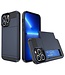 SoFetch Navy Blauw Pasjeshouder Modern Hybride Hoesje voor de iPhone 14 Pro Max