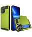 SoFetch Groen Pasjeshouder Modern Hybride Hoesje voor de iPhone 14 Pro Max