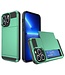SoFetch Mintgroen Pasjeshouder Modern Hybride Hoesje voor de iPhone 14 Pro Max
