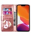 SoFetch Rosegoud Portemonnee Glitter Bookcase Hoesje voor de iPhone 14 Pro Max