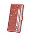 SoFetch Rosegoud Portemonnee Glitter Bookcase Hoesje voor de iPhone 14 Pro Max