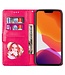 SoFetch Rose Portemonnee Glitter Bookcase Hoesje voor de iPhone 14 Pro Max