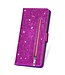 SoFetch Paars Portemonnee Glitter Bookcase Hoesje voor de iPhone 14 Pro Max