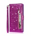 SoFetch Paars Portemonnee Glitter Bookcase Hoesje voor de iPhone 14 Pro Max