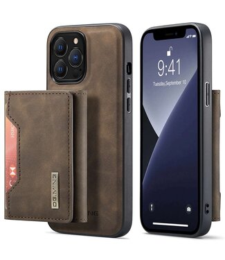 Koffiebruin Pasjeshouder Stijlvol 2-in-1 Hoesje iPhone 14 Pro Max