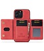 Rood Pasjeshouder Stijlvol 2-in-1 Hoesje voor de iPhone 14 Pro Max