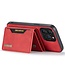 Rood Pasjeshouder Stijlvol 2-in-1 Hoesje voor de iPhone 14 Pro Max