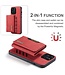 Rood Pasjeshouder Stijlvol 2-in-1 Hoesje voor de iPhone 14 Pro Max