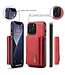 Rood Pasjeshouder Stijlvol 2-in-1 Hoesje voor de iPhone 14 Pro Max