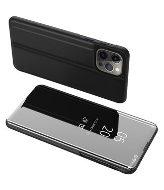 SoFetch Zwart Spiegel Bookcase Hoesje iPhone 14 Pro Max