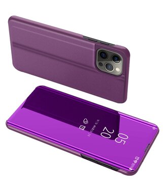 SoFetch Lichtpaars Spiegel Bookcase Hoesje iPhone 14 Pro Max