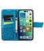 SoFetch Blauw Vlinder Bookcase Hoesje voor de iPhone 14 Pro Max