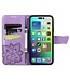 SoFetch Lichtpaars Vlinder Bookcase Hoesje voor de iPhone 14 Pro Max