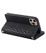 SoFetch Zwart Portemonnee Ruiten Bookcase Hoesje voor de iPhone 14 Pro Max