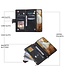 SoFetch Zwart Portemonnee Ruiten Bookcase Hoesje voor de iPhone 14 Pro Max