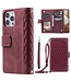 SoFetch Bordeaux Rood Portemonnee Ruiten Bookcase Hoesje voor de iPhone 14 Pro Max