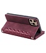 SoFetch Bordeaux Rood Portemonnee Ruiten Bookcase Hoesje voor de iPhone 14 Pro Max