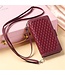 SoFetch Bordeaux Rood Portemonnee Ruiten Bookcase Hoesje voor de iPhone 14 Pro Max