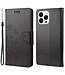 SoFetch Zwart Bloemen Bookcase Hoesje voor de iPhone 14 Pro Max