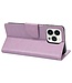 SoFetch Lichtpaars Bloemen Bookcase Hoesje voor de iPhone 14 Pro Max
