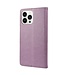 SoFetch Lichtpaars Bloemen Bookcase Hoesje voor de iPhone 14 Pro Max