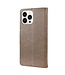 SoFetch Lichtbruin Bloemen Bookcase Hoesje voor de iPhone 14 Pro Max