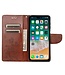 SoFetch Bruin Bloemen Bookcase Hoesje voor de iPhone 14 Pro Max