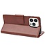 SoFetch Bruin Bloemen Bookcase Hoesje voor de iPhone 14 Pro Max