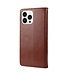 SoFetch Bruin Bloemen Bookcase Hoesje voor de iPhone 14 Pro Max