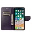 SoFetch Donkerpaars Bloemen Bookcase Hoesje voor de iPhone 14 Pro Max
