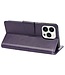 SoFetch Donkerpaars Bloemen Bookcase Hoesje voor de iPhone 14 Pro Max