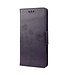 SoFetch Donkerpaars Bloemen Bookcase Hoesje voor de iPhone 14 Pro Max