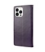SoFetch Donkerpaars Bloemen Bookcase Hoesje voor de iPhone 14 Pro Max