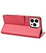 SoFetch Rood Bloemen Bookcase Hoesje voor de iPhone 14 Pro Max