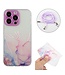 SoFetch Lichtpaars Marmer TPU Hoesje met Koord voor de iPhone 14 Pro Max