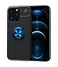 SoFetch Zwart / Blauw Ring Houder TPU Hoesje voor de iPhone 14 Pro Max