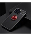 SoFetch Zwart / Rood Ring Houder TPU Hoesje voor de iPhone 14 Pro Max