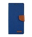 Mercury Goospery Blauw Stoffen Bookcase Hoesje voor de iPhone 14 Pro Max
