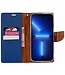 Mercury Goospery Blauw Stoffen Bookcase Hoesje voor de iPhone 14 Pro Max