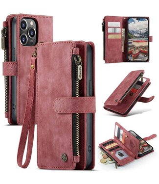 Rood Portemonnee Bookcase Hoesje iPhone 14 Pro Max