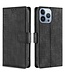 SoFetch Zwart Zacht Krokodillen Bookcase Hoesje voor de iPhone 14 Pro Max