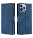 SoFetch Blauw Zacht Krokodillen Bookcase Hoesje voor de iPhone 14 Pro Max